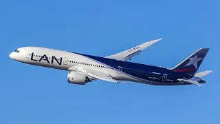 Primer Boeing 787-9 Dreamliner de LAN (CC-BGA) llegando a SCEL en vuelo de entrega desde KPAE