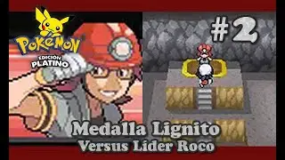Pok&eacute;mon Platino - Medalla Lignito - Versus l&iacute;der Roco