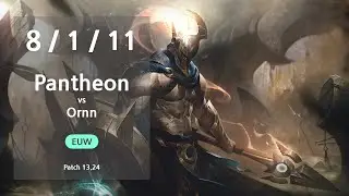 Pantheon Top vs Ornn - EUW GrandMaster Patch 13.24