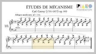 Czerny Op. 849 No. 10 at Full Speed (BPM = 116)