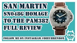 San Martin SN048-G aka Panerai PAM382 homage full Review in english!