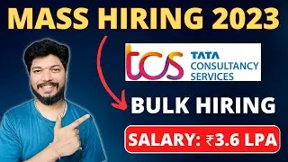 TCS Bulk Hiring 2023 | TCS Recruitment 2023 | IT Jobs | Mega Hiring @Job4Government