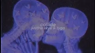 justine skye & tyga - collide (slowed + reverb + distorted bass)