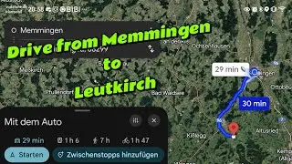 Drive from Memmingen to Leutkirch |Germany Autobahn + Scenic Countryside Road