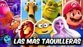 LAS PELÍCULAS ANIMADAS MAS TAQUILLERAS DE LA HISTORIA (Agosto/2024) Intensamente 2, Super Mario Bros