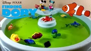 Finding Dory Nemo Wind Up Bath Toys - Learn Sea Animals w/Mickey & Minnie