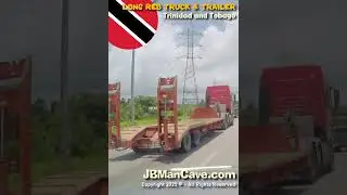 TRINI LONG RED TRUCK and TRAILER in Trinidad and Tobago JBManCave.com #Shorts
