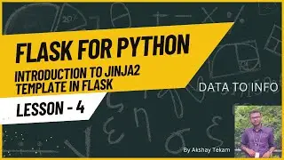 Introduction To Jinja2 Template in Flask | Flask For Python | Data To Info