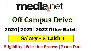 Media Net Off Campus Drive 2022 | 2021 | 2020 Batch | Non Tech Role Job | Media.net hiring 2022