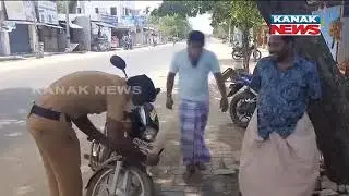 Police Team Paint Vehicles Of Lockdown Violators For Unnecessary Movement On Streets At Rameswaram