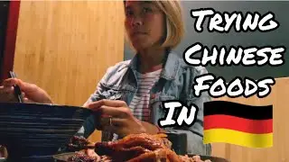 Trying Chinese foods in Germany