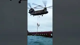 Chinook Helicopter Lifts Plane from Water 🚁😮