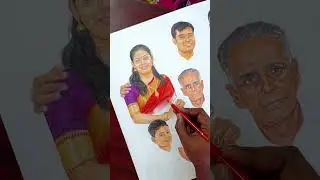 Family colour pencil sketch🎨❤️ insta @_prithvi_arts_  #sketch #drawing #pencildrawing #art #artist