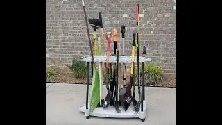 SUNCAST Tool Rack With Wheels | Organizing Garden Tools | Tool Storage Demo | Setup