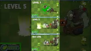 Pvz 2 Plant food Abilities Plant Max Level Pea Vine & Peashooter Vs Team Gargantuar Zombie #shorts