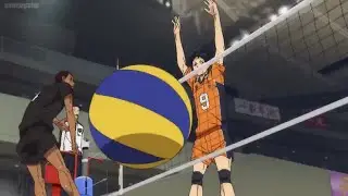 Kageyama's block to Ojiro Aran | Haikyuu To The Top S2 | Inarizaki vs Karasuno | Ep 7