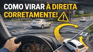 COMO FAZER CONVERSÃO À DIREITA CORRETAMENTE #autoescola #cnh #direção #carro