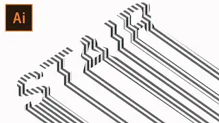 Stair text effect in illustrator | illustrator tutorial | Text effect