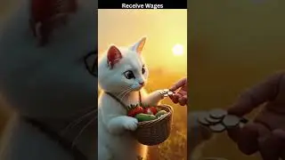 The White Cat Harvests Crops and Earns Wages #animatedstories