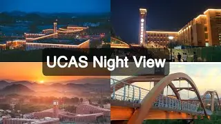My university UCAS night view and beautiful lights in Beijing China | Night view of school | Vlog 7