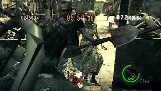 Resident Evil 5 Solo Mercenaries Chris (Heavy Metal) gameplay Public Assembly Full 150 Combo #5 Rank