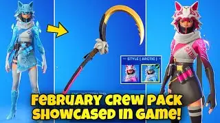 *NEW* Fortnite VI SKIN & CROOKED CLAW PICKAXE SHOWCASED IN GAME! (Fortnite February Crew Bundle)