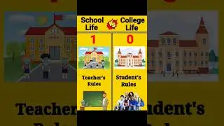 School Life vs College Life | #comparison #shorts #facts #trending #schoollife #collegelife