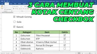 How to Make a Checkbox in Word or Checkbox | Microsoft Word Tutorial for Beginners