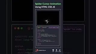 Spider Cursor AnimationUsing HTML CSS JS