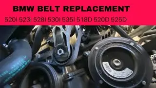 BMW F10 F11 SERPENTINE BELT REPLACEMENT REMOVAL INSTALLATION 520i 523i 528i 530i 535i 518d 520d 525d