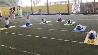 Yoga drill display by our Mont 3 students @bright kid Hormavu branch 
