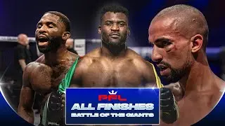 Все финиши из #battleofthegiants 🍿 Включая ЭПИЧЕСКОЕ возвращение Фрэнсиса Нганну! #pflsuperfights