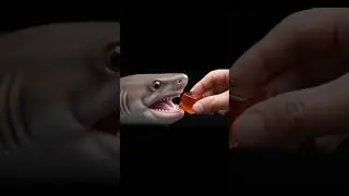 Baby Shark Eats Sticky Jelly in 8K Macro | Oddly Satisfying ASMR #shorts #asmr
