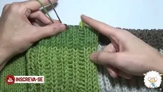 Casaco Colorpull Topdown em Tricô #6 ｜ Bolso sem costura em Doubleknitting Parte 2 | VIDEO ANTIGO