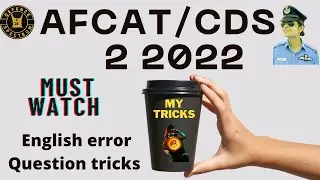 AFCAT English grammar | CDS English grammar tricks| Error Spotting | Rules & Trick