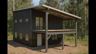 Build Your Dream Cabin: Discover Our 33x24 Ft Single-Slope Two-Story Cabin Kit!