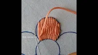 Romanian Stitch flower design hand embroidery Tutorial basic stitch for flower knitting #embroidery