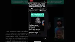Azealia Banks criticises Candace Owens on ig story 20/03/2024