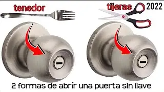 Como puedo abrir una puerta sin llave, se te perdieron usa está tecnica es increíble 2022
