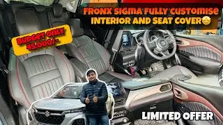 #Fronx Sigma Budget🔥Modifications | Base To Top Luxurious🤩Seat Cover & Interior With Maruti Om✅Parts