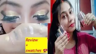 Metallic liquid glitter eyeshadow from Ronzille cosmetic review and demo 😍😍😍😍