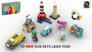 10 SUB SETS Lego classic 11021 ideas How to build