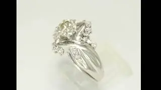 Natural Diamond Engagement Ring Insert Set 1.42CTW 14K WG Round Brilliant Sz12.5 - 34684
