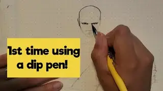 testing out the deleter dip pen || draw with me