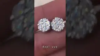 Real vvs cluster men&rsquo;s earrings #rap #freestyle #freestylerap #freestylerapper #gun #music #fy