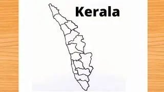 How To Draw Kerala Map Very Easy Trick