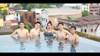 We like to swim at Lao Poet Hotel
