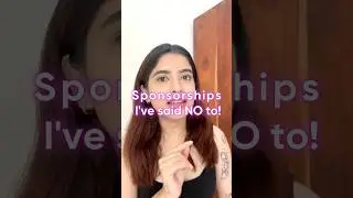 sponsorships i&rsquo;ve said NO to #shorts #youtubeshorts