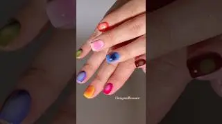 How to create an easy colourful aura mani. #classynailcouture #viralshort #trandingshort