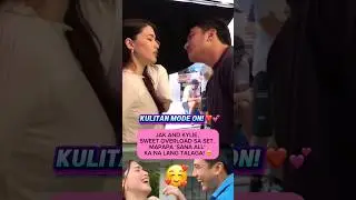 JAK AND KYLIE 💖 KULITAN MODE SA SET 🥰 #jakroberto #kyliepadilla #viralshorts